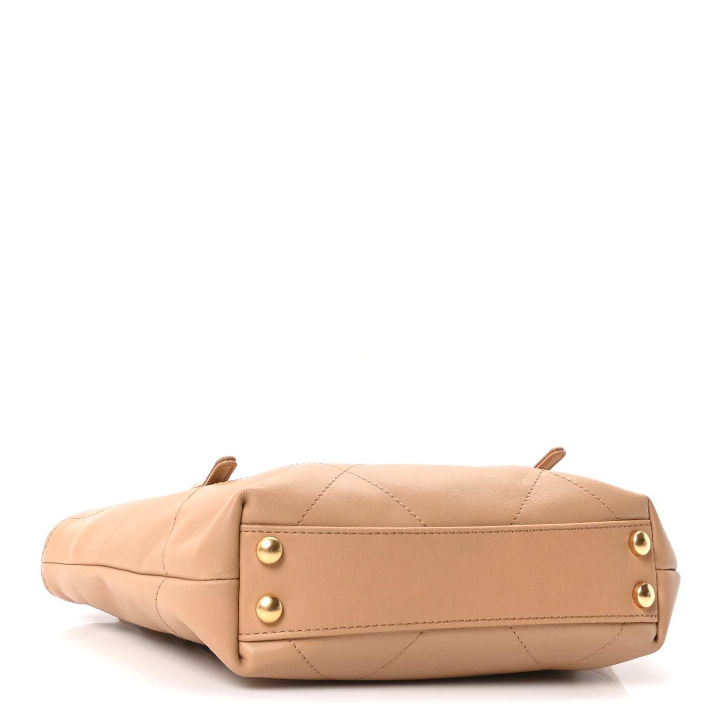 Calfskin Quilted Mini Coco Shopping Bag Brown