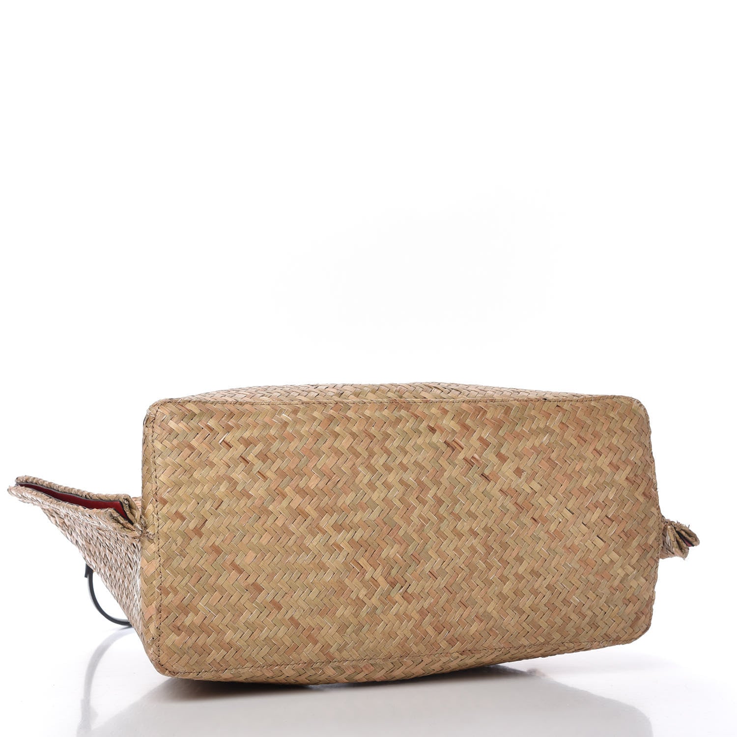 Valentino Garavani Raffia Medium Vlogo Escape Shopper Natural Black Rouge 4 of 12