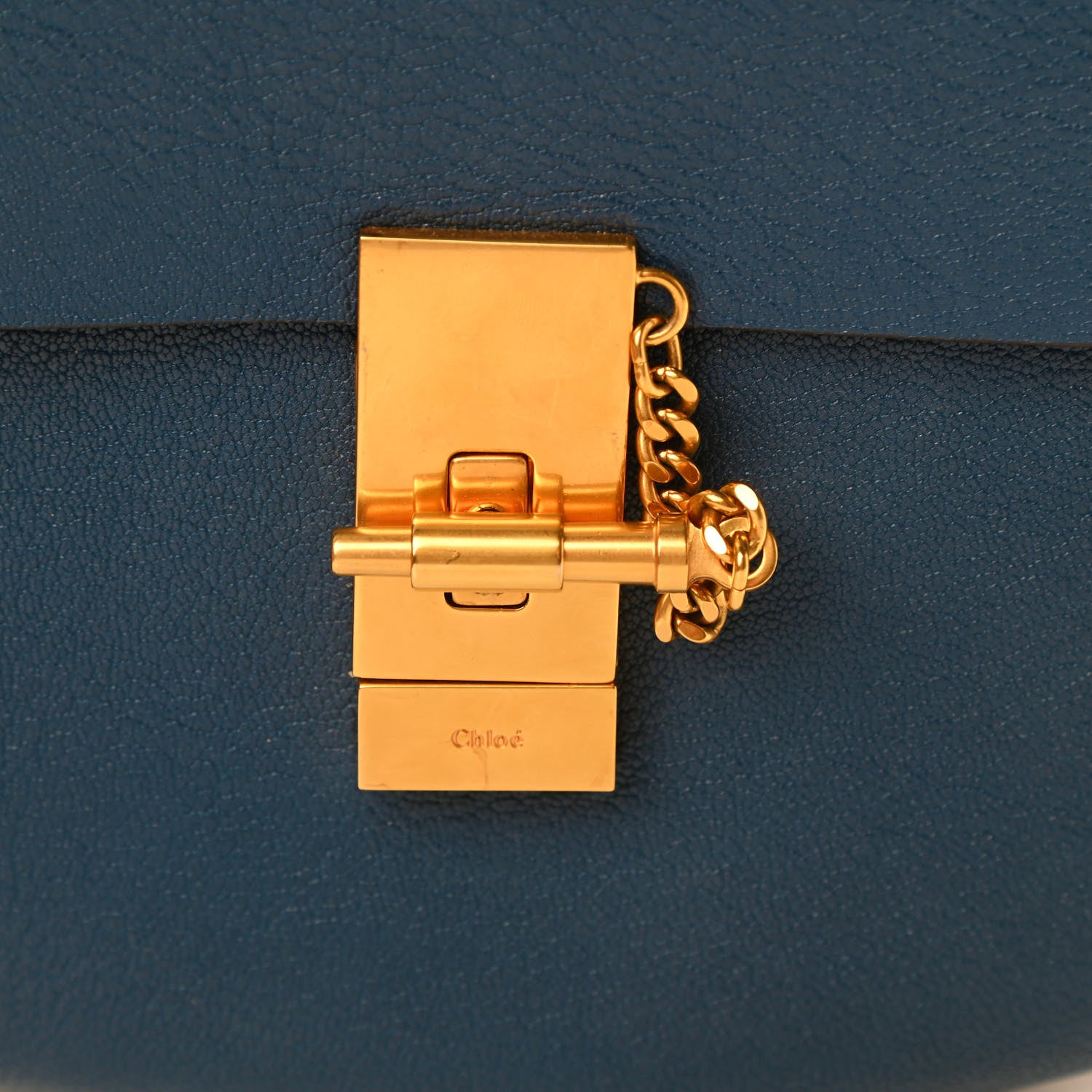 Chloe Goatskin Drew Shoulder Bag Denim Blue 12 of 13