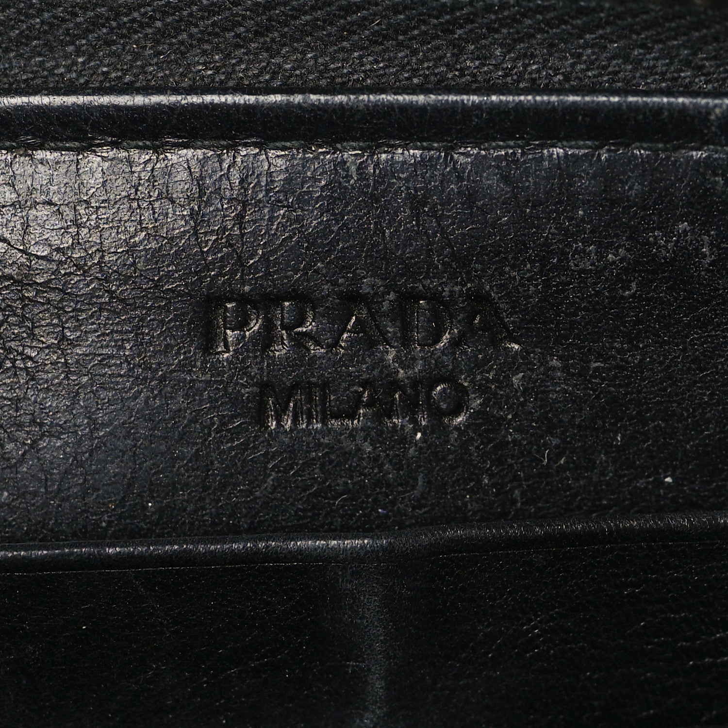Prada Spazzolato Studded Zip Around Wallet Black 6 of 7