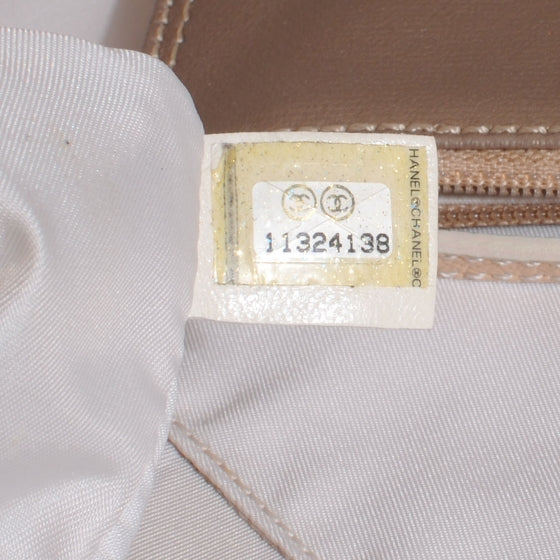 Coated Canvas Quilted Paris Biarritz XL Tote Gold