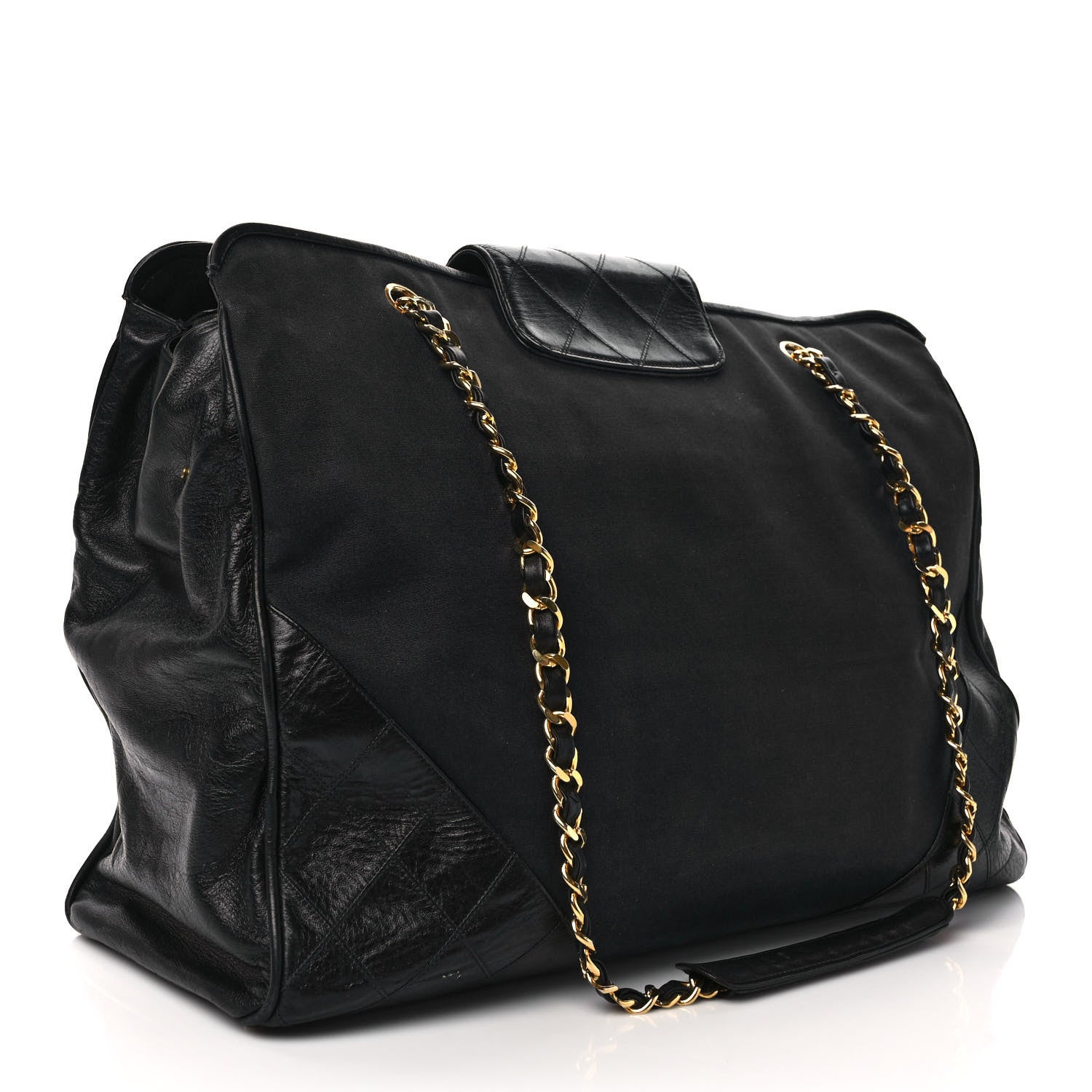 Chanel Canvas Calfskin XL Weekender Bag Black 3 of 13