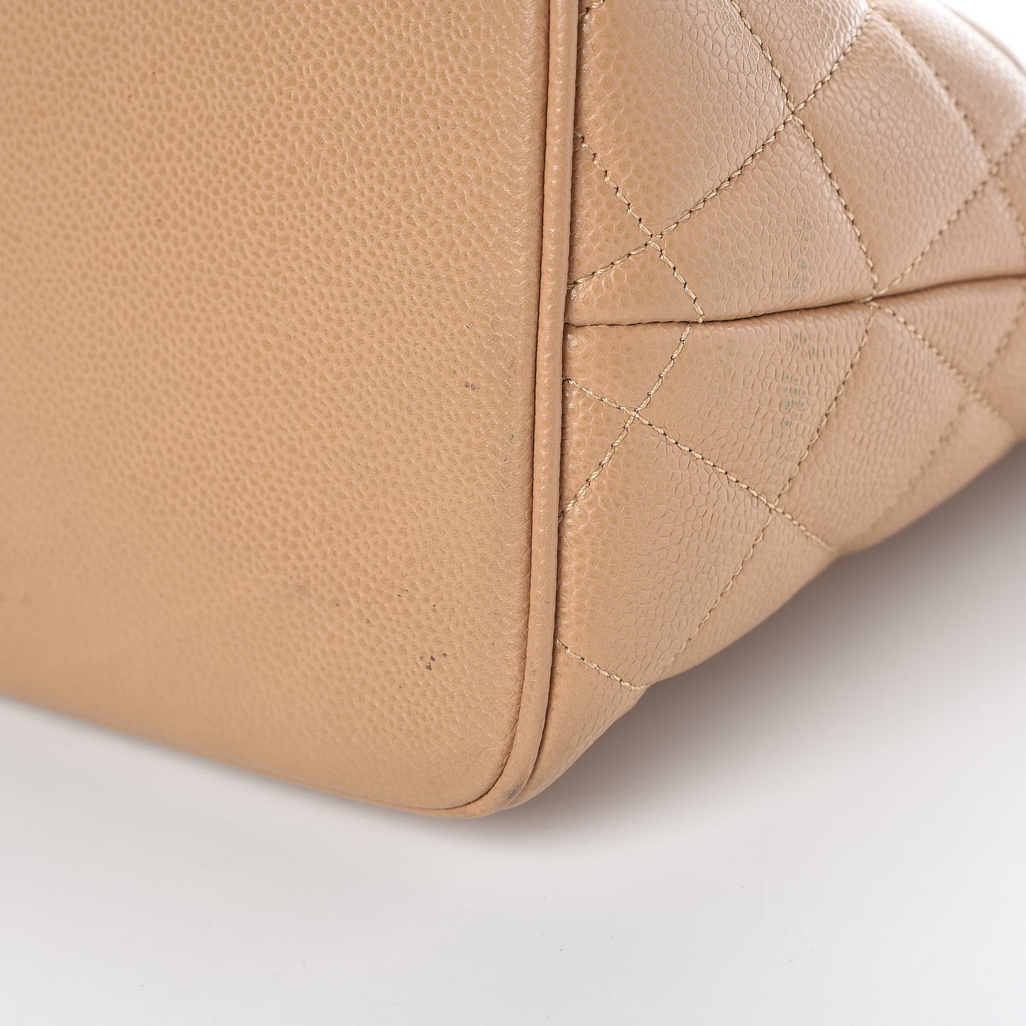 Caviar Quilted Medallion Tote Beige