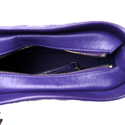 Chanel Aged Calfskin Chevron Quilted Small Gabrielle Hobo Purple 4 of 10