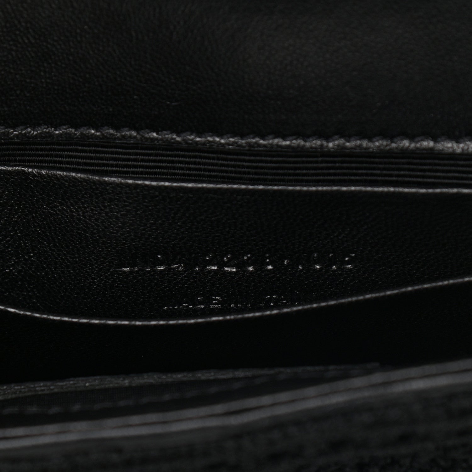 Saint Laurent Calfskin Crochet Baby Monogram Chain Satchel Black 8 of 10
