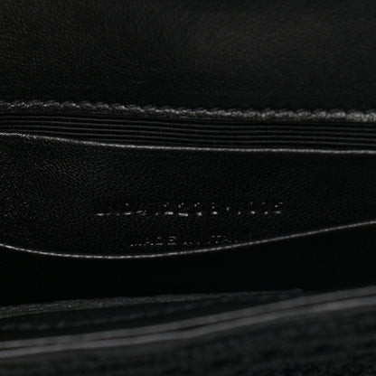 Saint Laurent Calfskin Crochet Baby Monogram Chain Satchel Black 8 of 10