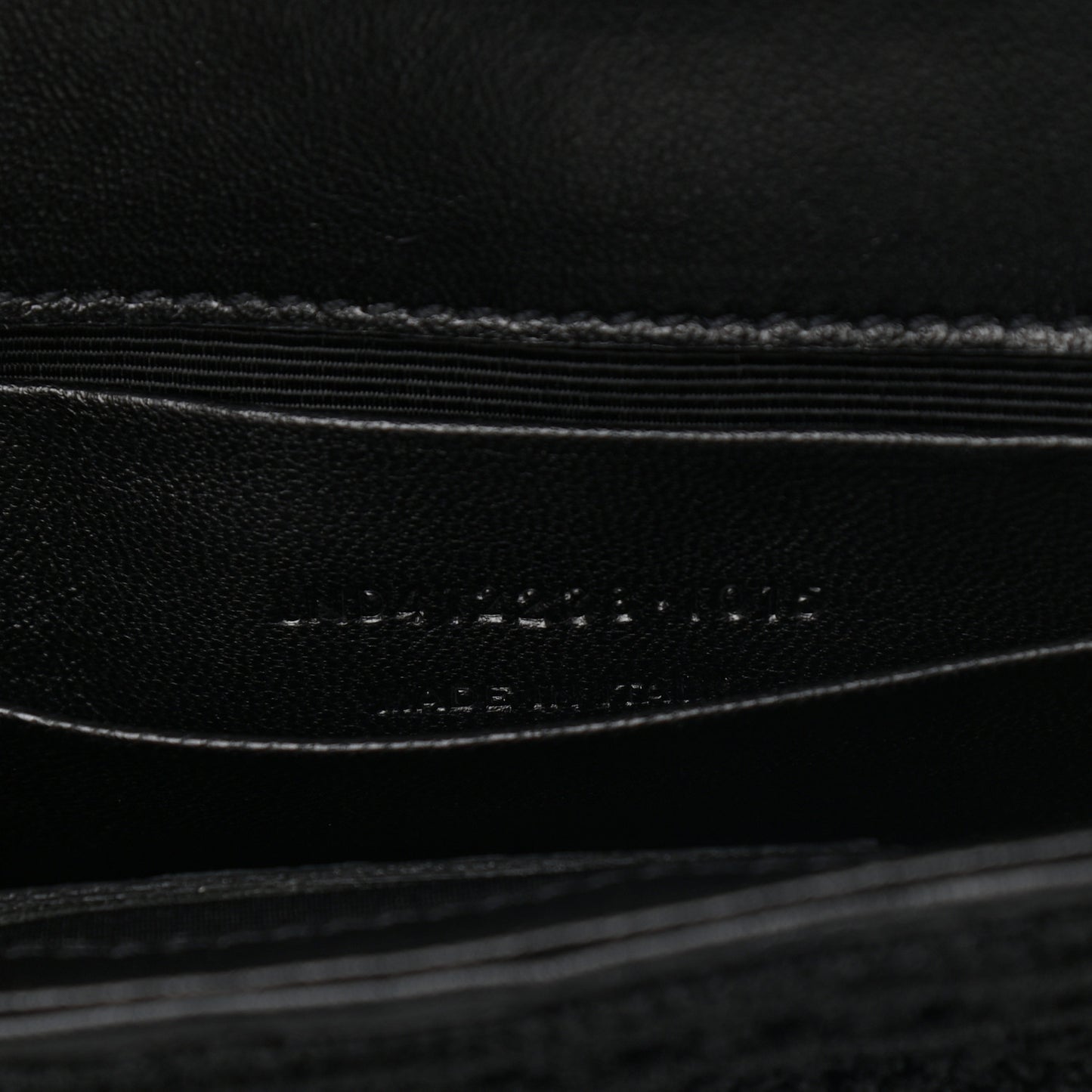 Calfskin Crochet Baby Monogram Chain Satchel Black