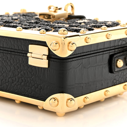 Dolce & Gabbana Satin Sequin Leopard Embellished Box Bag Natural Beige 9 of 11
