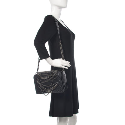Chanel Calfskin Enchained Medium Boy Flap Black 2 of 16