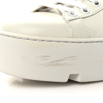 Gucci Calfskin Web Bee Embroidered Womens Ace Platform Sneakers 38 White 9 of 10