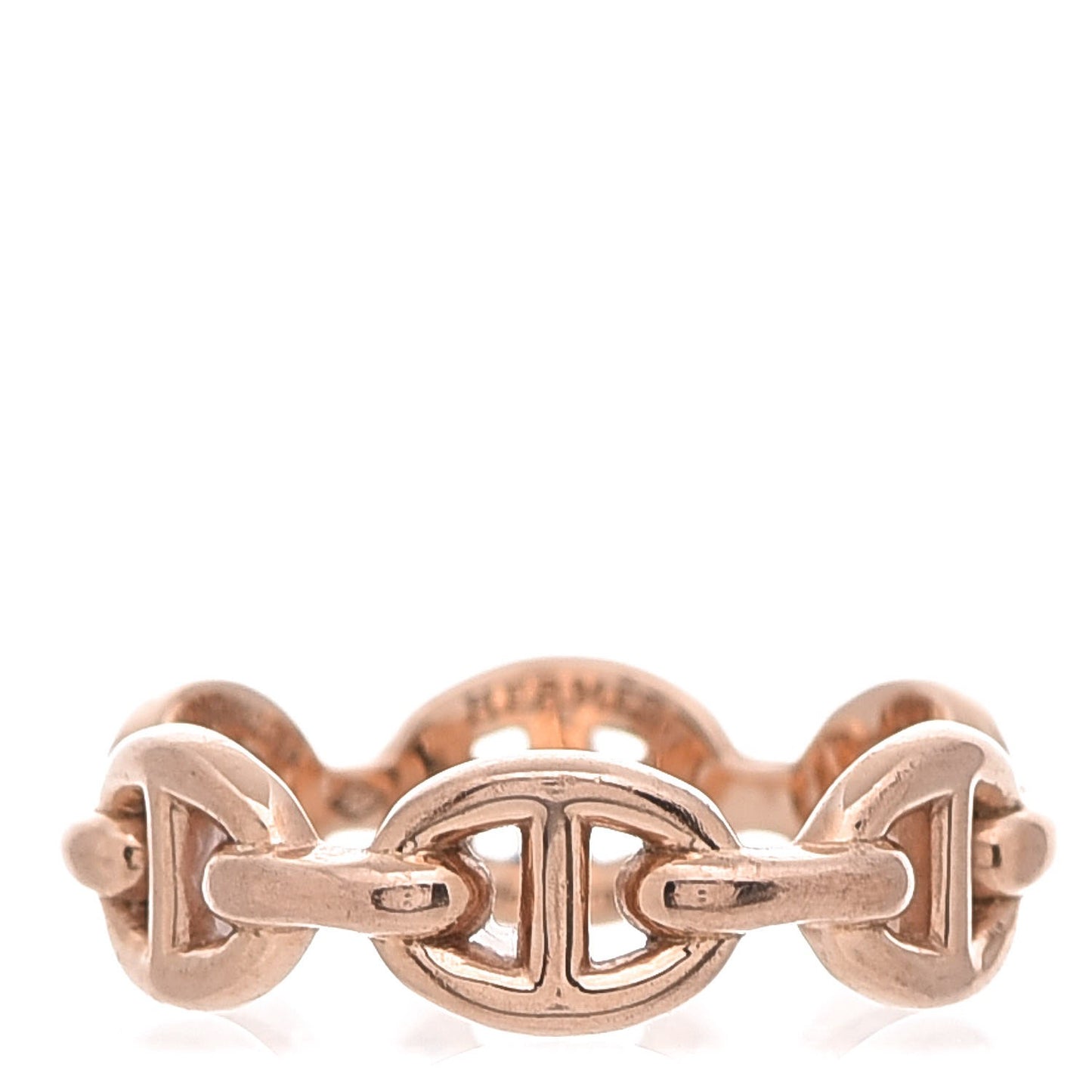 18K Rose Gold PM Chaine D'Ancre Enchainee Ring 50 5.25