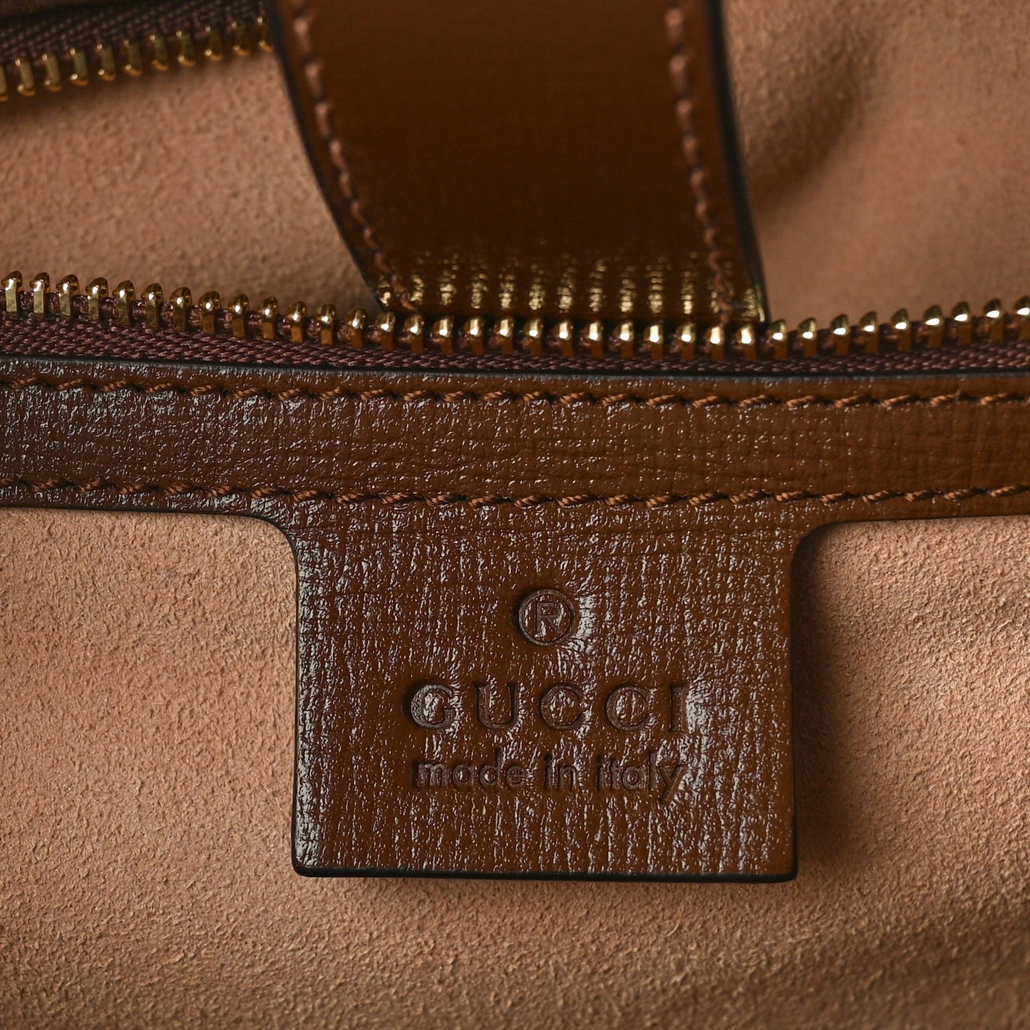 GG Supreme Monogram Azalea Calfskin Web Medium Jackie 1961 Tote Beige Ebony Brown Sugar