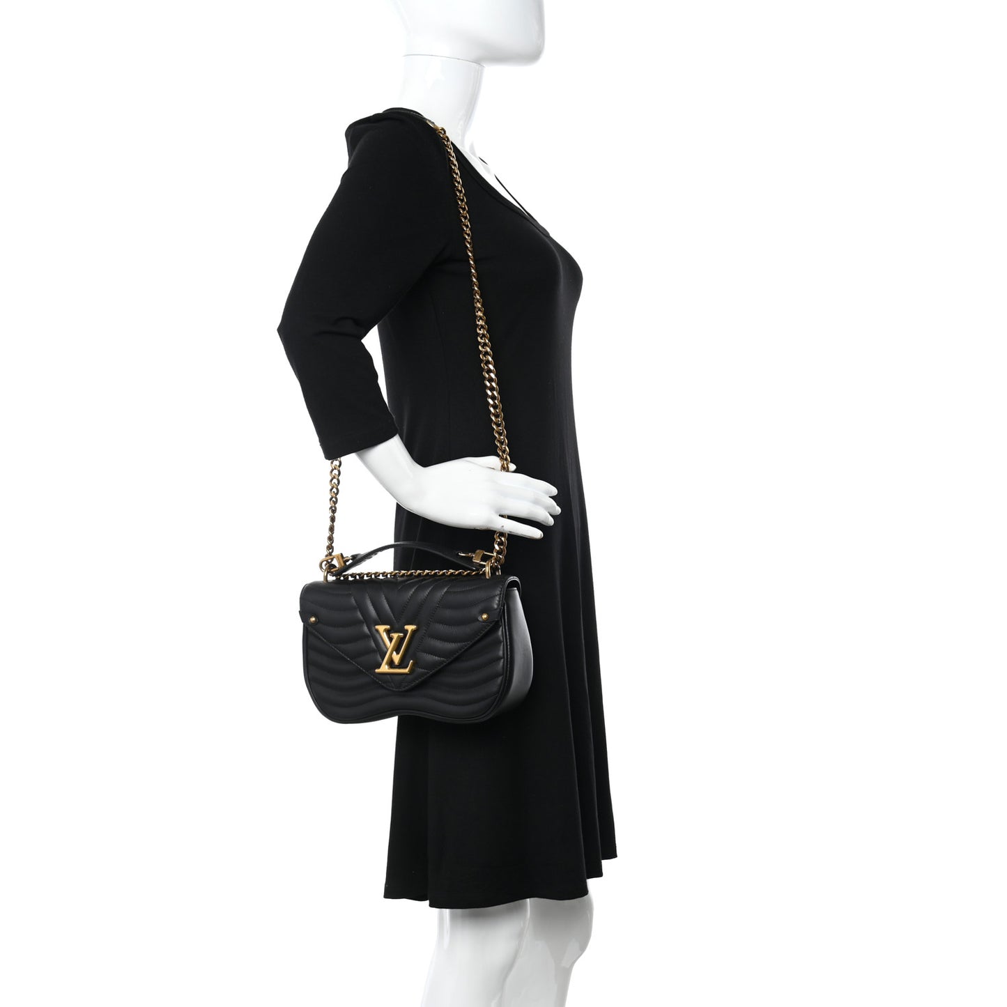 Calfskin New Wave Chain MM Black