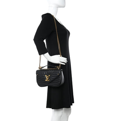 Louis Vuitton Calfskin New Wave Chain MM Black 2 of 11
