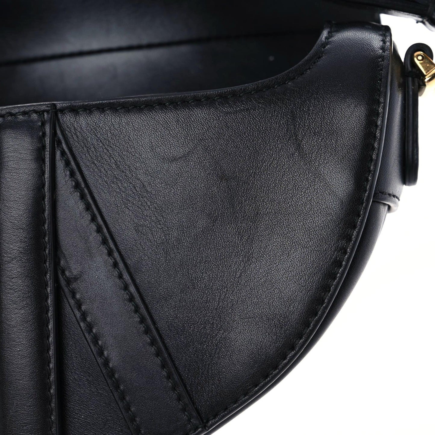 Calfskin Mini Saddle Bag Black
