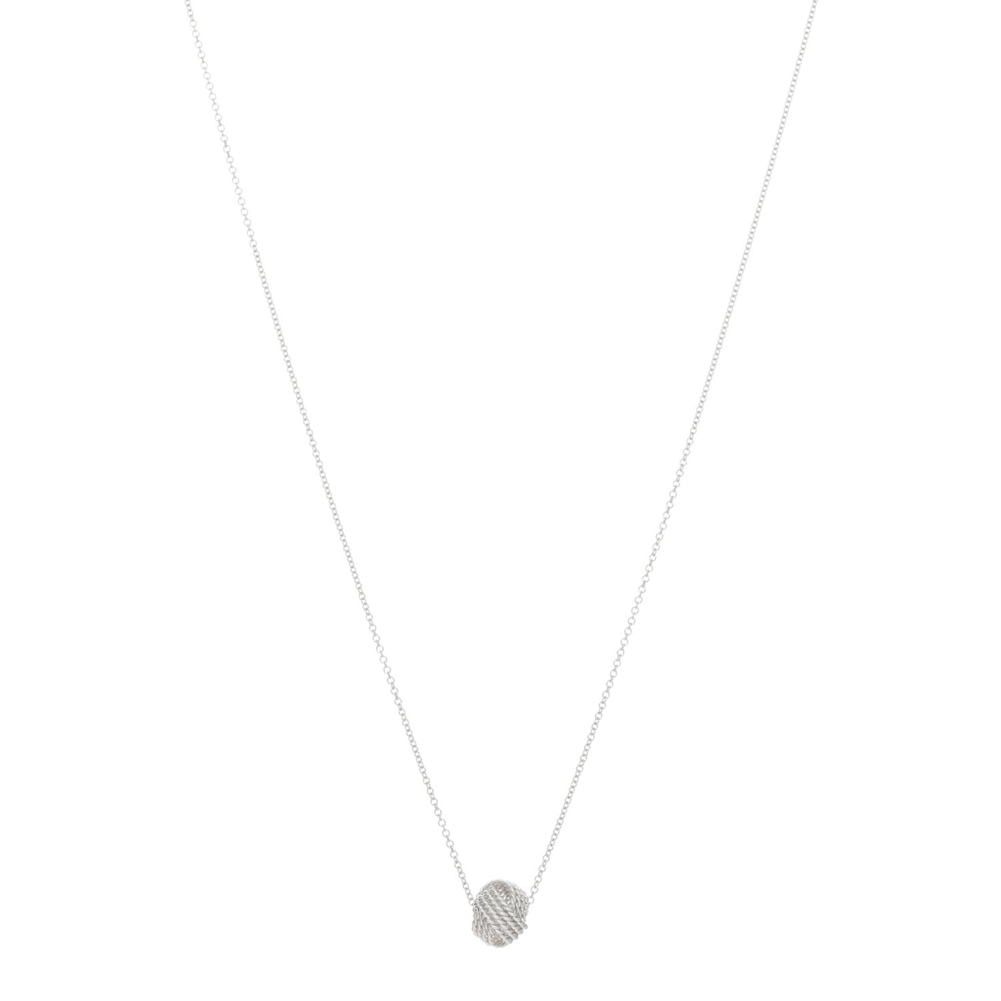 Sterling Silver Twist Knot Pendant Necklace