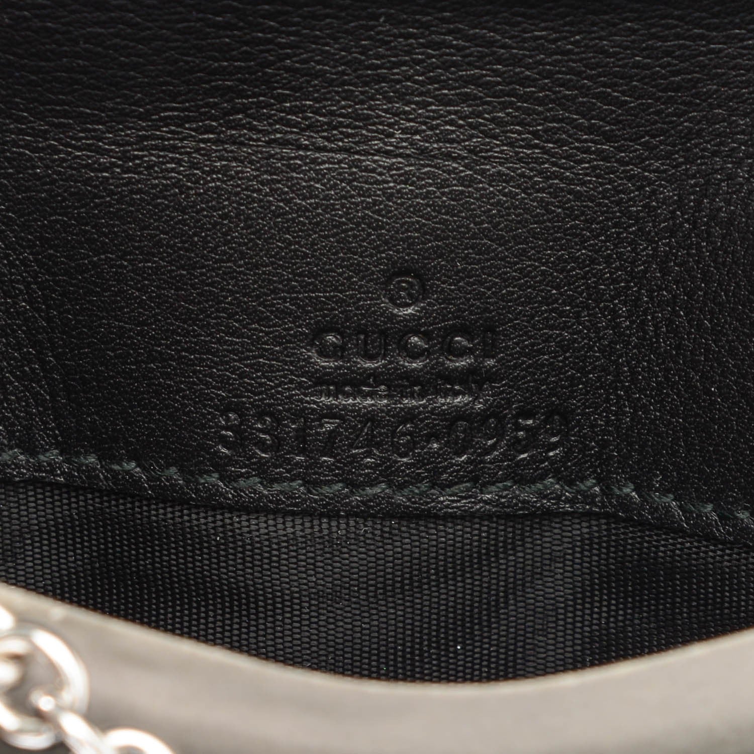 Gucci Regent Calfskin Lady Lock Wallet On Chain Black 6 of 6