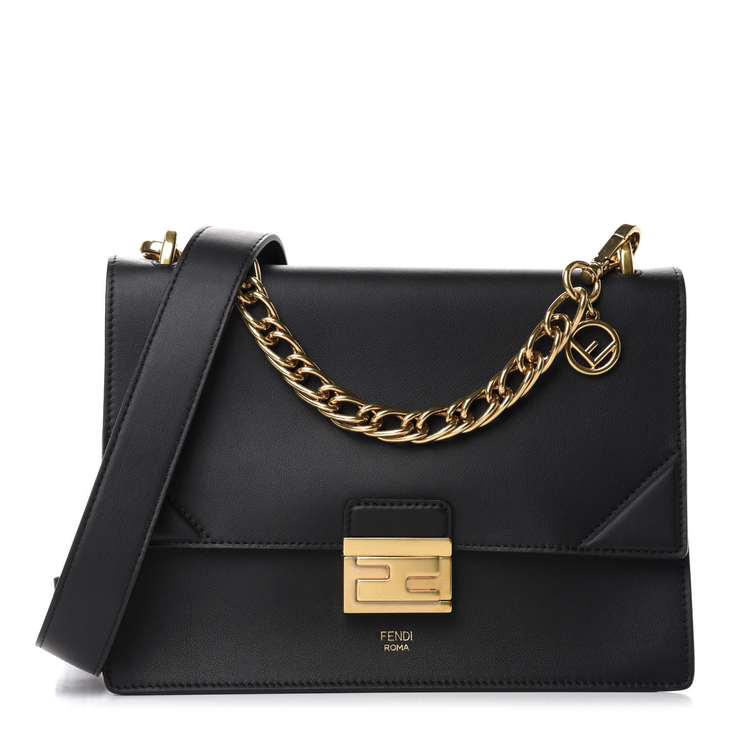 Fendi Vitello Grace Matte F is Fendi Kan U Shoulder Bag Black 1 of 10