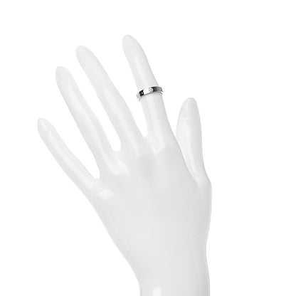 Cartier 18K White Gold 3.5mm LOVE Wedding Band Ring 47 4 2 of 5