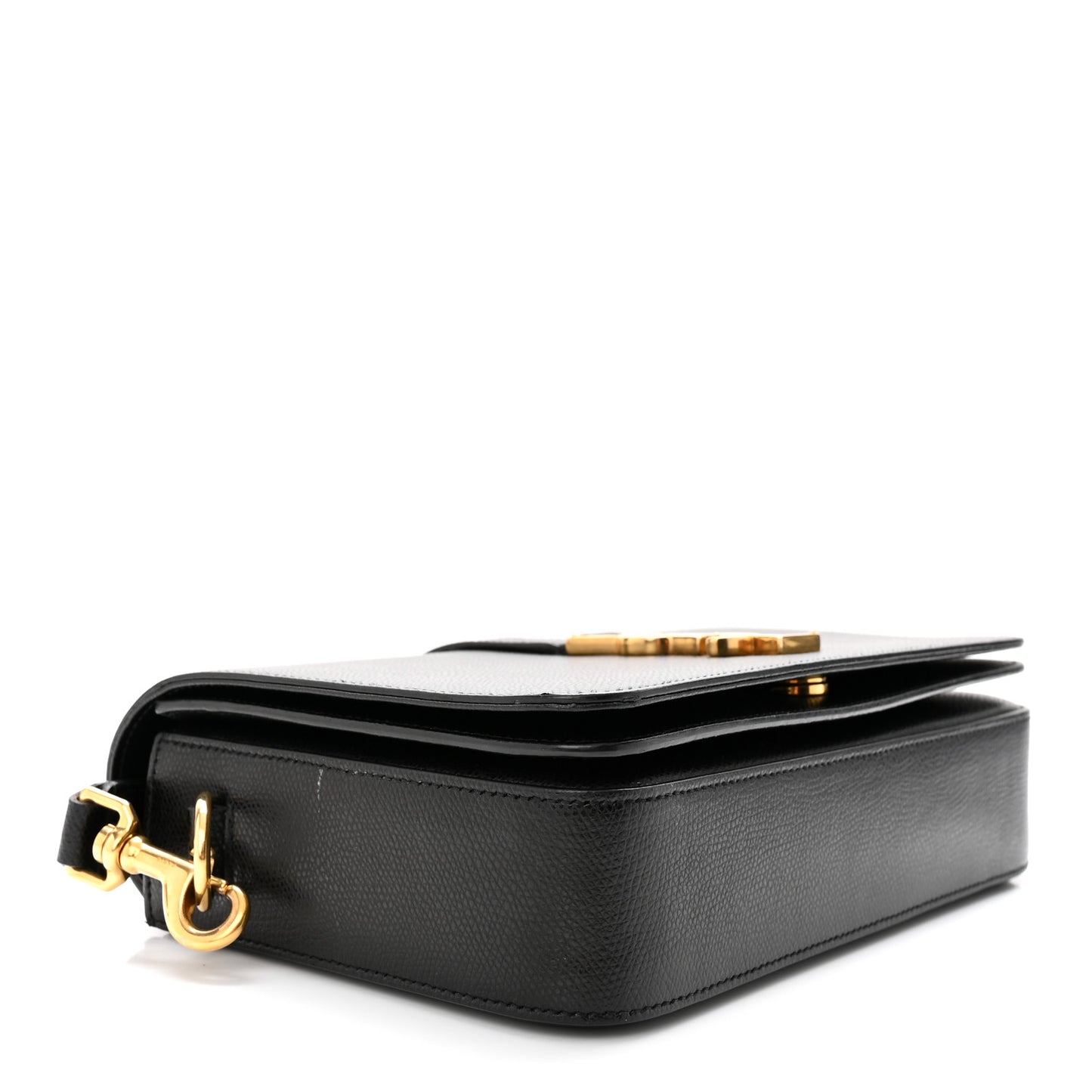 Textured Calfskin Medium Classic Monogram Universite Bag Black
