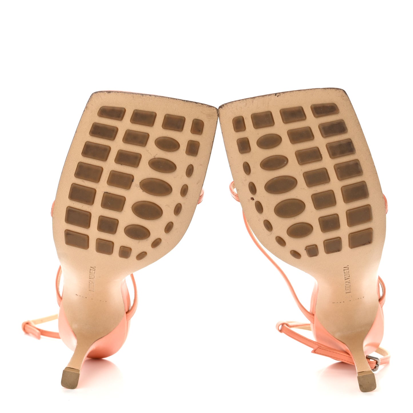 Lambskin Stretch Multi Strap 90mm Sandals 41 Papaya