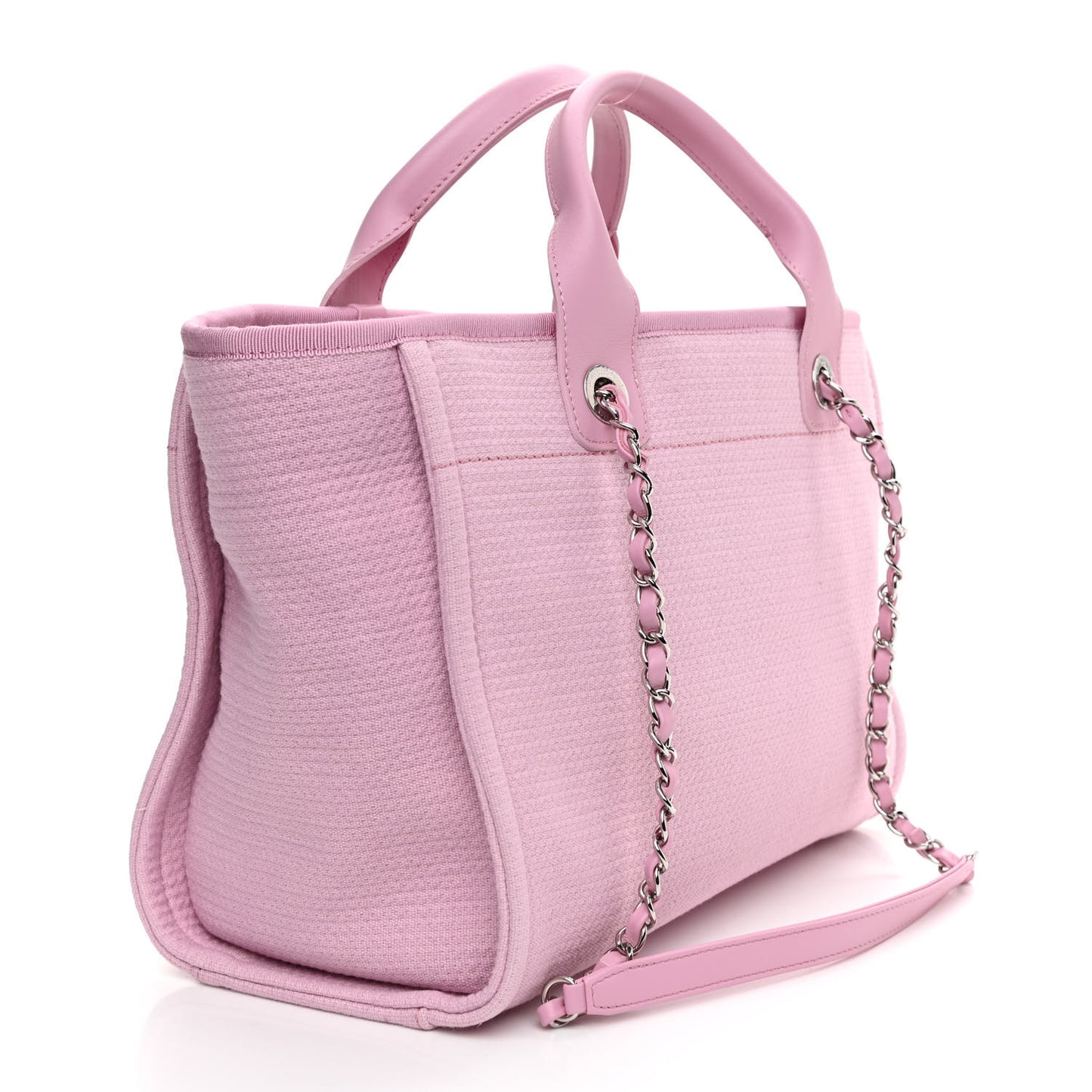 Mixed Fibers Small Deauville Tote Dark Pink