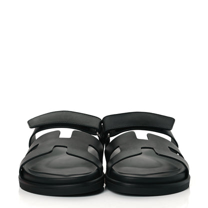 Hermes Calfskin Womens Chypre Sandals 36 Black 3 of 9