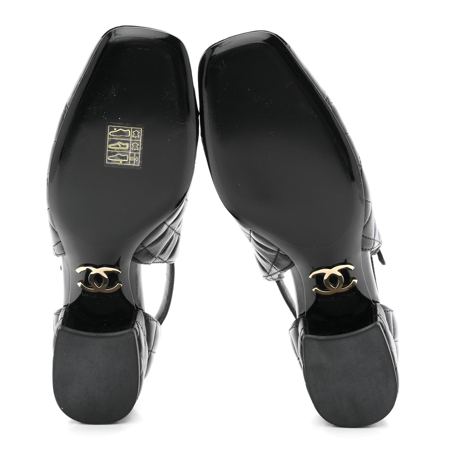 Chanel Lambskin Patent Quilted Cap Toe Mary Jane Flats 36 Black 6 of 10
