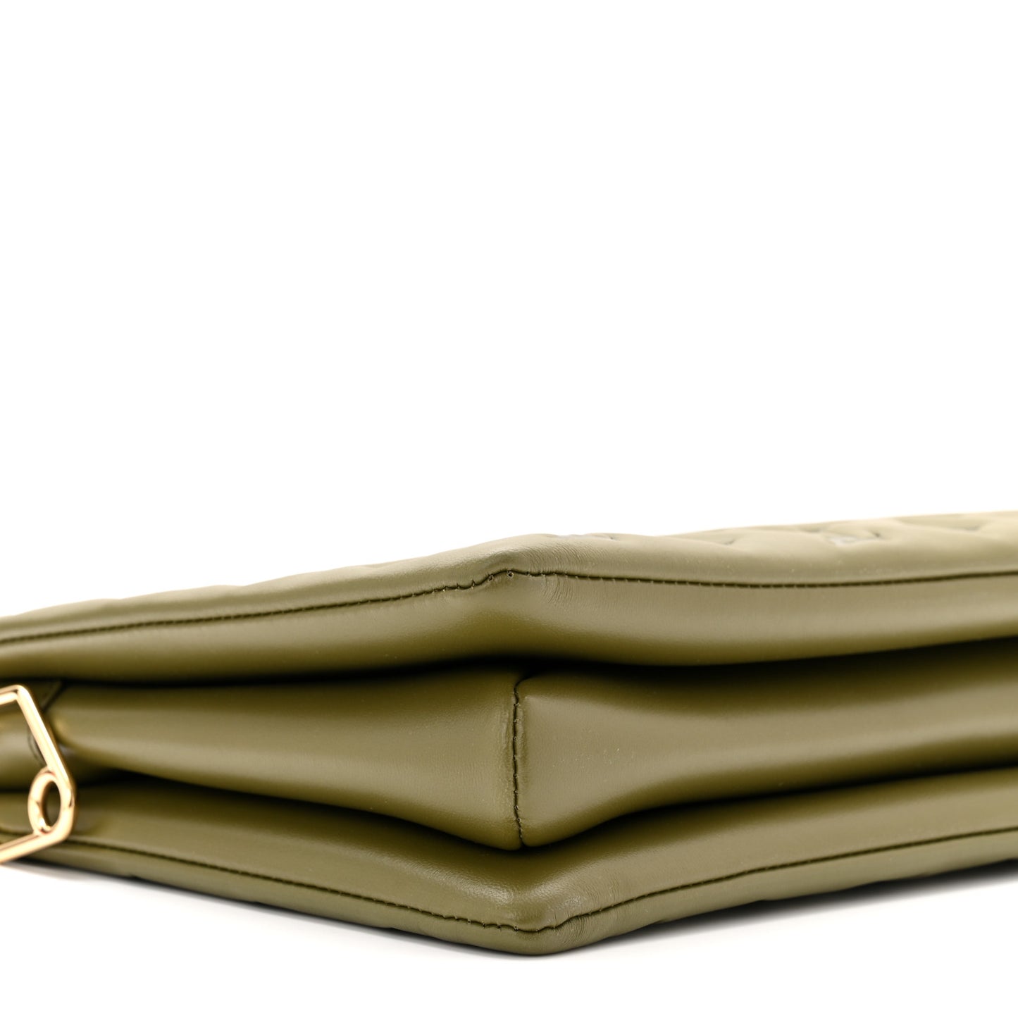 Lambskin Embossed Monogram Coussin MM Khaki