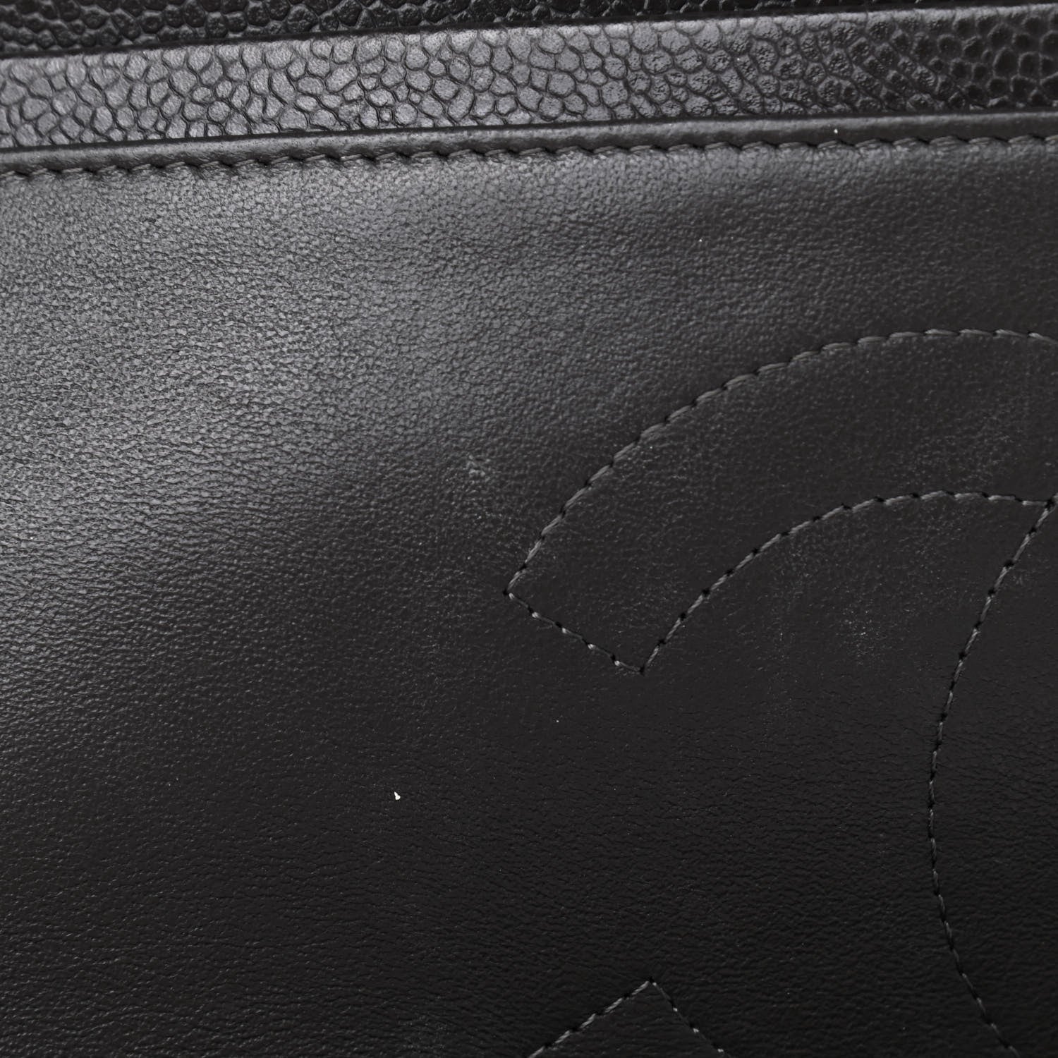 Chanel Caviar Quilted Jumbo Double Flap Dark Grey 11 of 12