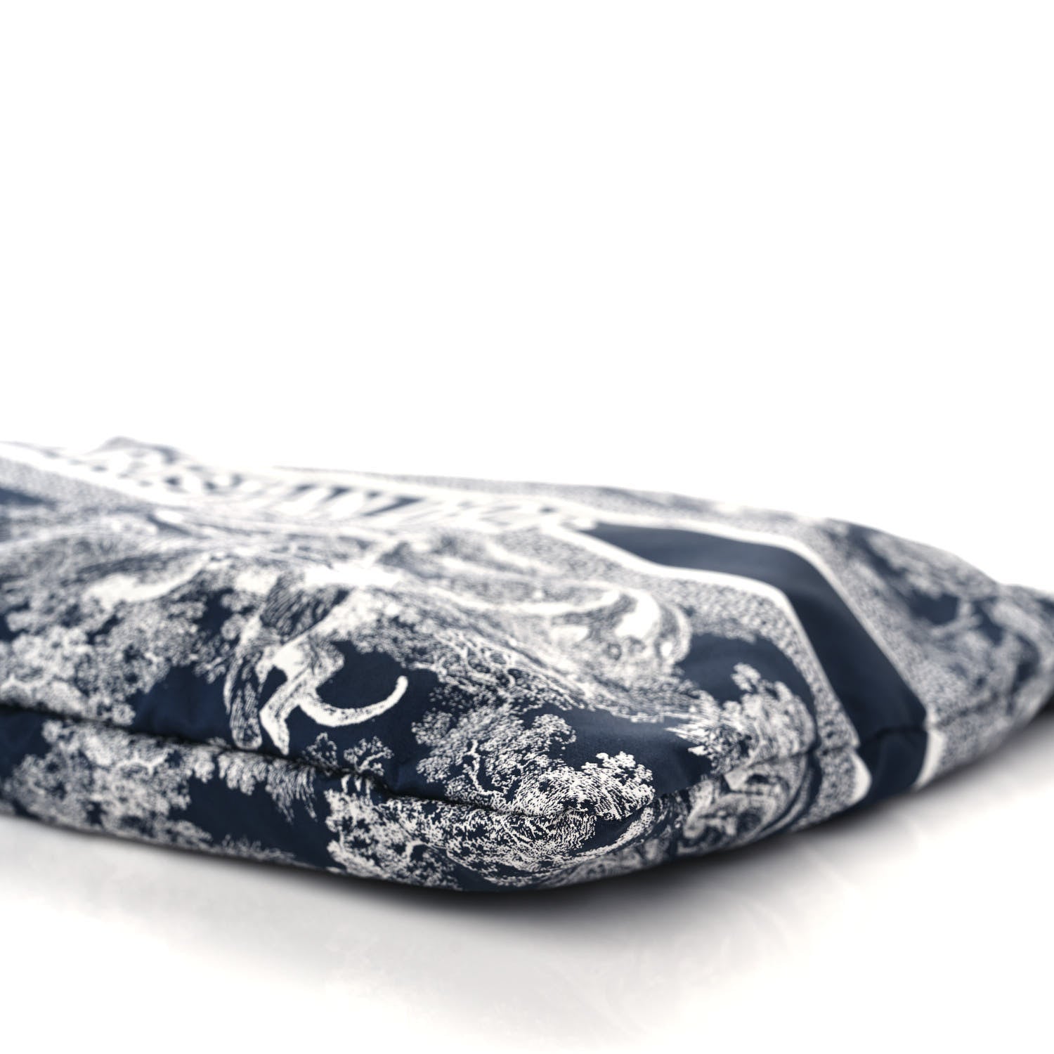 Christian Dior Embroidered Toile De Jouy Diortravel Zipped Pouch Blue 10 of 10