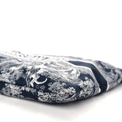 Christian Dior Embroidered Toile De Jouy Diortravel Zipped Pouch Blue 10 of 10