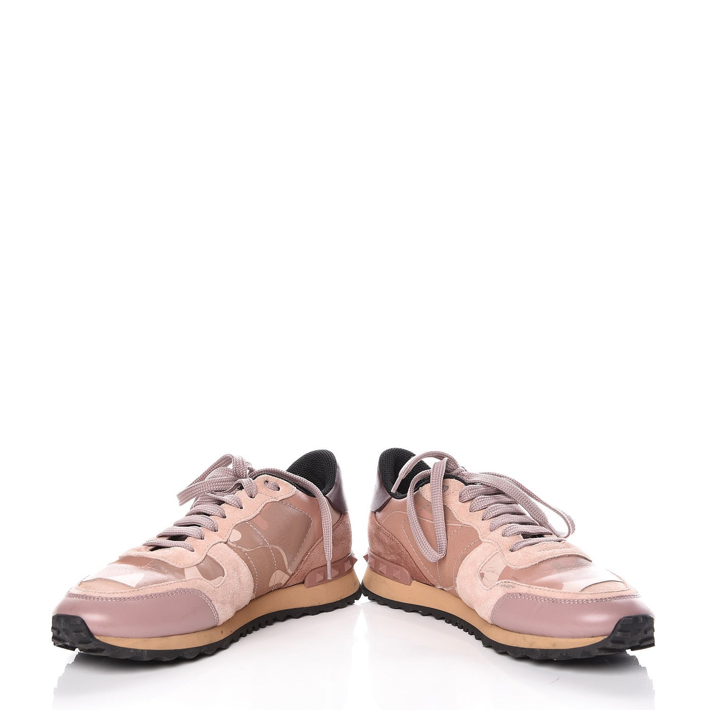 Nappa Fabric Suede Camouflage Womens Rockrunner Sneakers 39 Multicolor