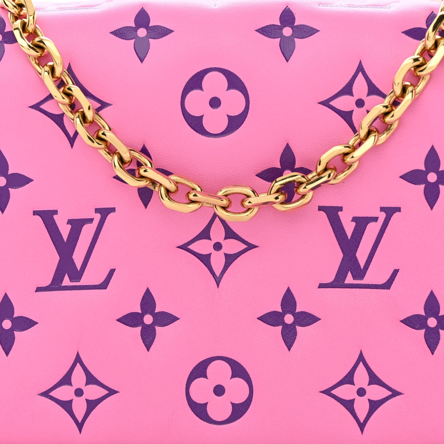 Louis Vuitton Lambskin Embossed Monogram Vuittamins Pochette Coussin Rose Violet 7 of 10