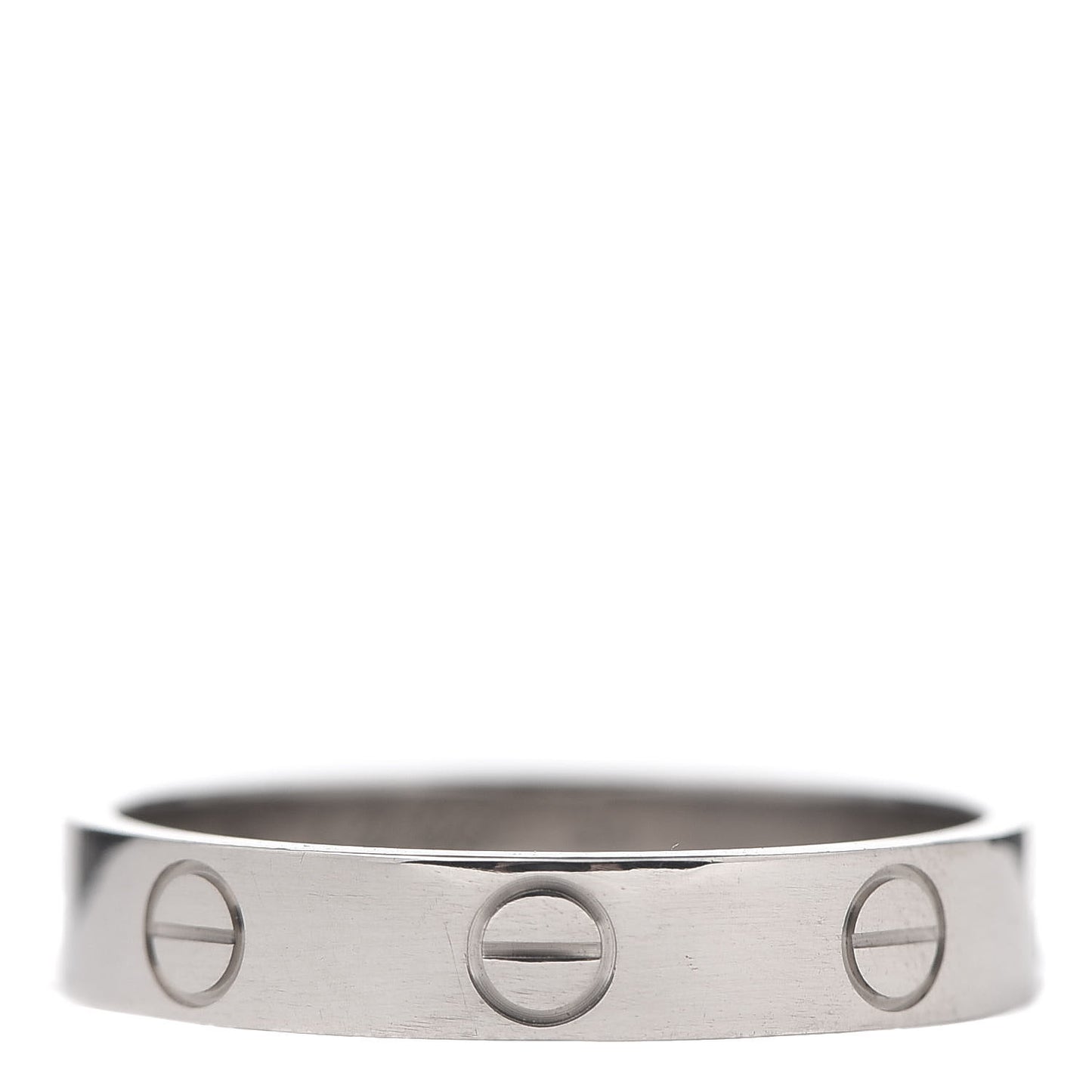 18K White Gold 3.5mm LOVE Wedding Band Ring 54 6.75
