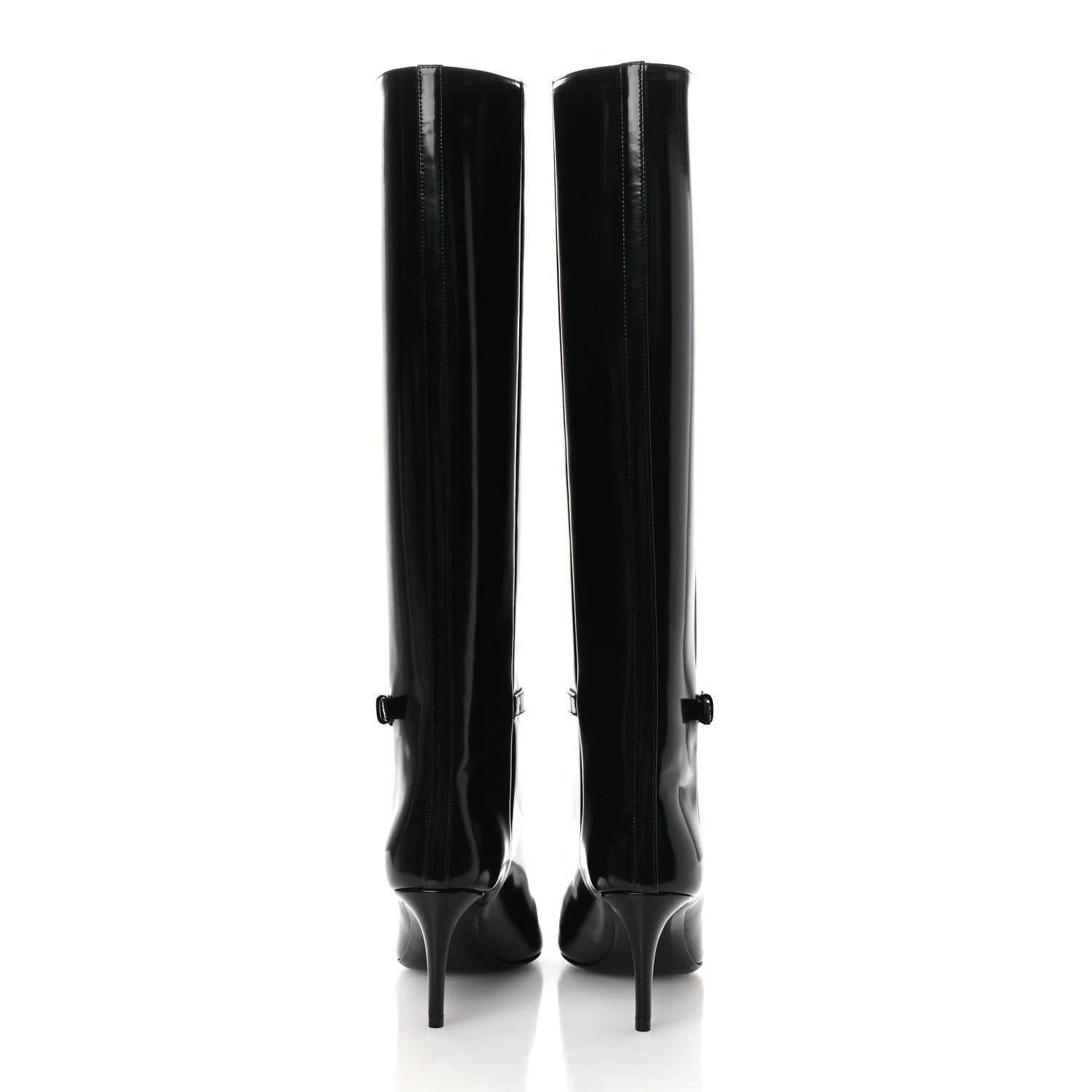Saint Laurent Vitello Marilyn Hacker 70mm Luz Boots 37.5 Black 6 of 11