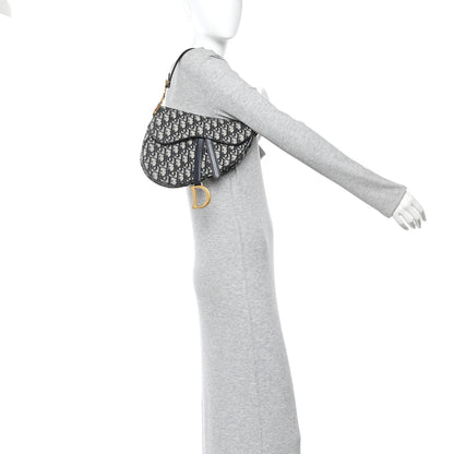 Christian Dior Oblique Saddle Bag Blue 2 of 11