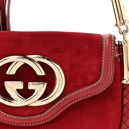 Gucci Suede Small Britt Tassel Shoulder Bag Dark Red 8 of 11