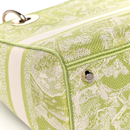 Christian Dior Canvas Toile De Jouy Reverse Embroidered Medium Lady D-Lite Green 12 of 14