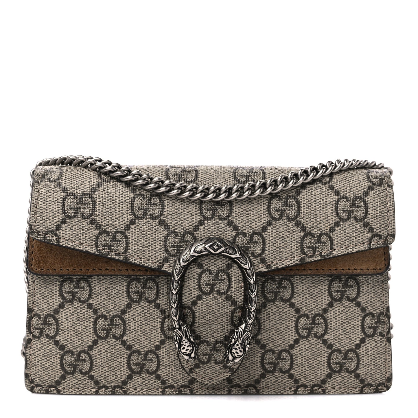 GG Supreme Monogram Super Mini Dionysus Shoulder Bag Taupe