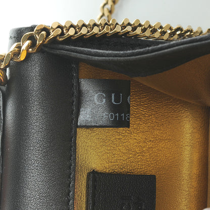 Gucci Silk Satin Butterfly Chain Evening Bag Black 8 of 8
