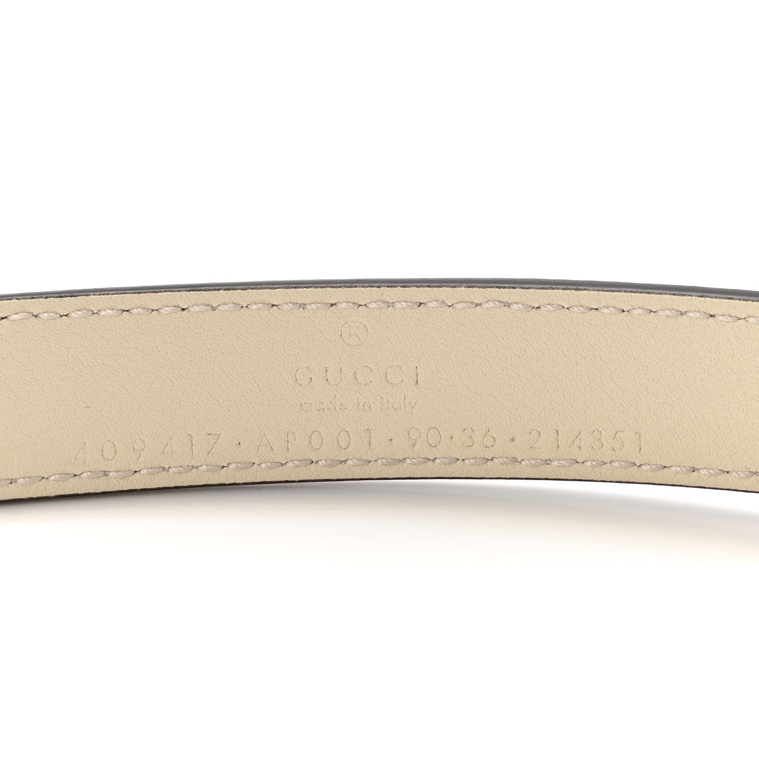 Gucci Calfskin Double G 20mm Belt 90 36 Mystic White 5 of 6