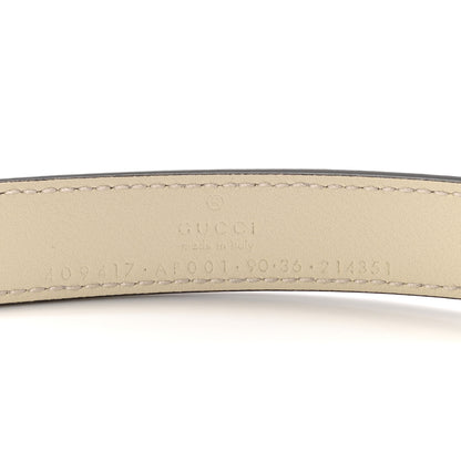 Gucci Calfskin Double G 20mm Belt 90 36 Mystic White 5 of 6