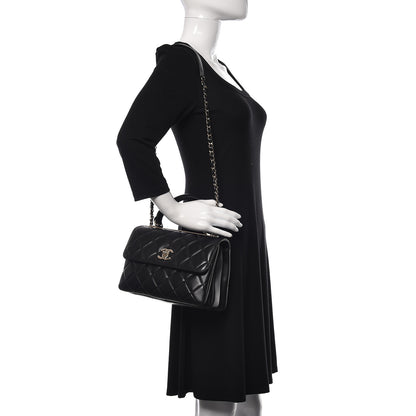 Chanel Lambskin Quilted Small Trendy CC Dual Handle Flap Bag Black 2 of 11