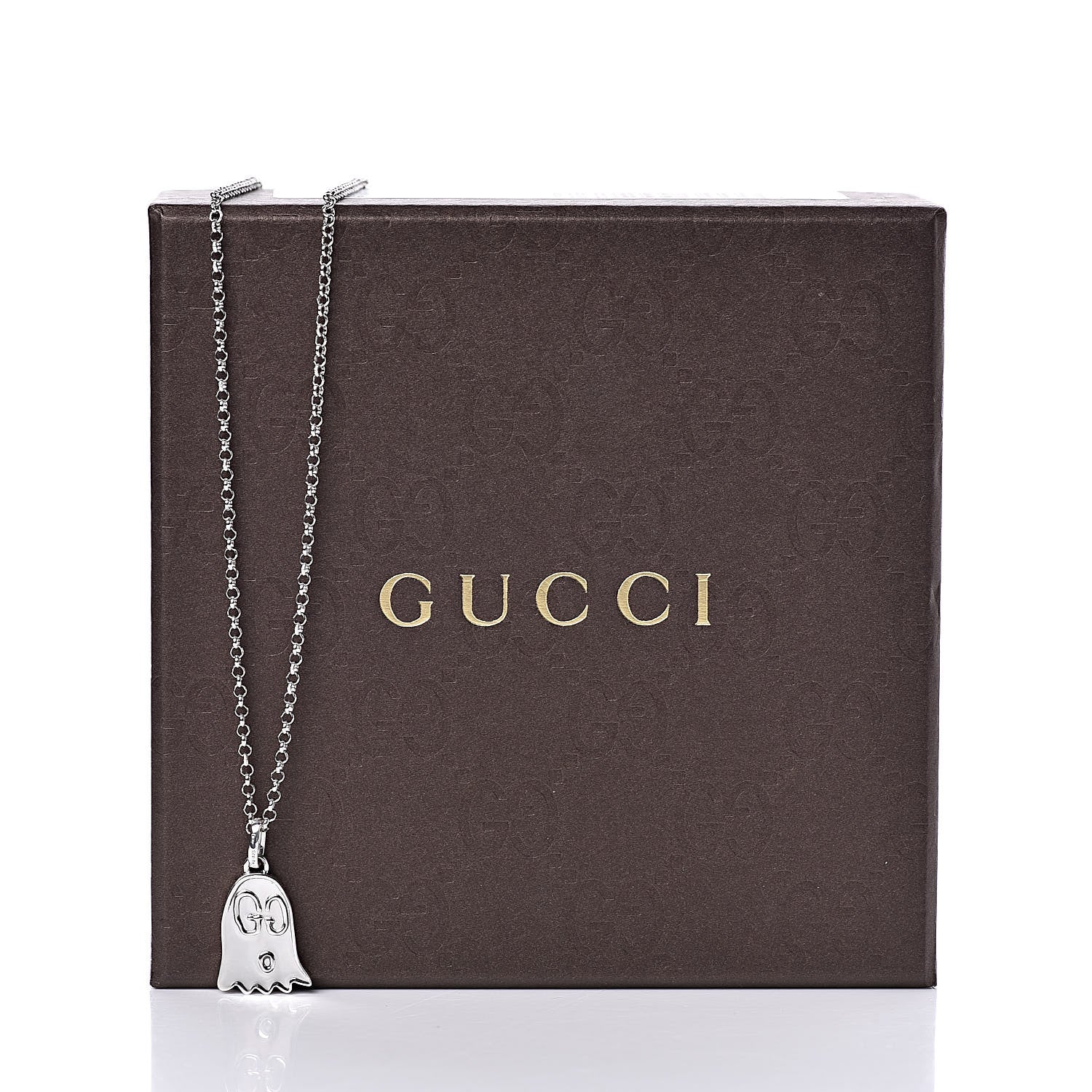 Gucci Sterling Silver GucciGhost Pendant Necklace 6 of 6