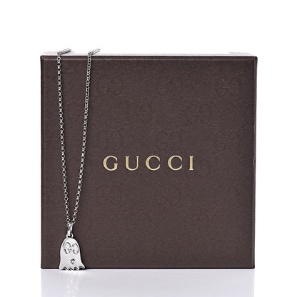 Gucci Sterling Silver GucciGhost Pendant Necklace 6 of 6