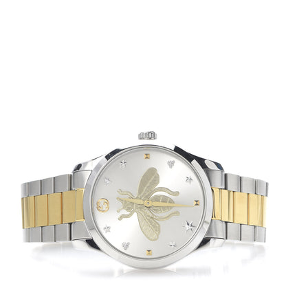 Gucci Stainless Steel 38mm G-Timeless Two Tone Bee Quartz Watch 3 of 8