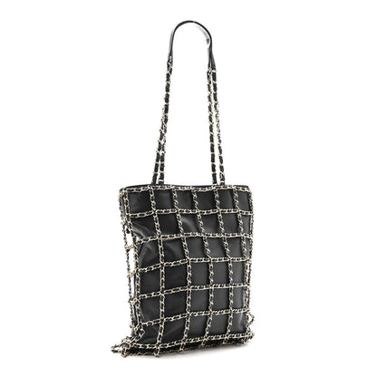 Chanel Lambskin Large Shopping Chain Tote Black 3 of 11