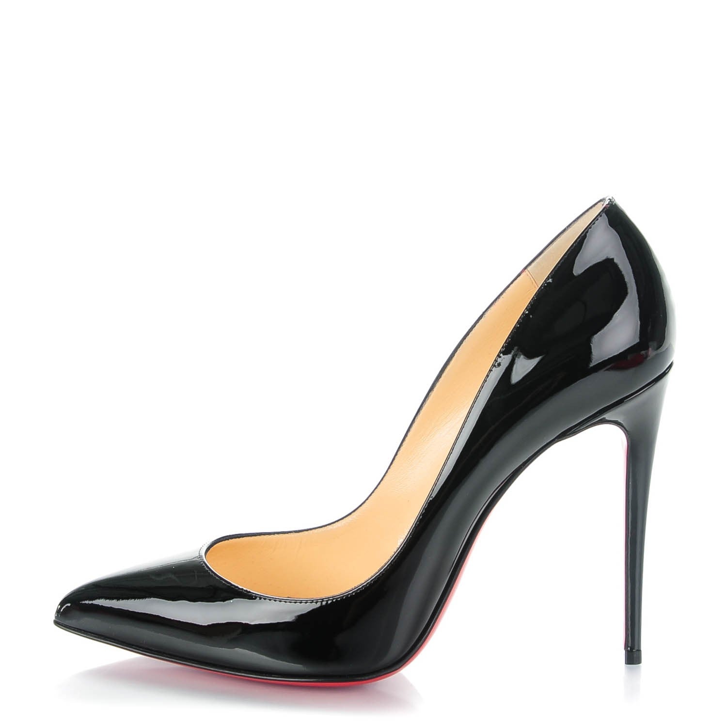 Christian Louboutin Patent Pigalle Follies 100 Pumps 38 Black 1 of 7