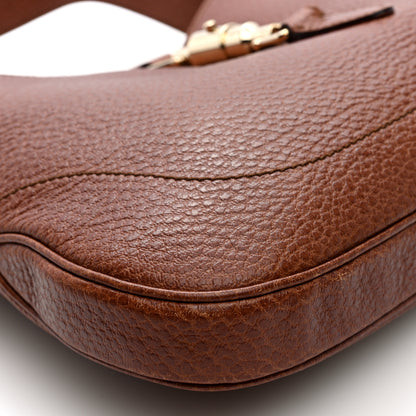 Gucci Soft Grained Calfskin Small Jackie O Hobo Brown 9 of 10